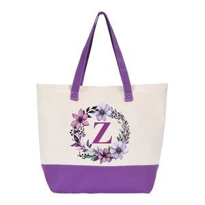 Canvas Tote Bag, Monogrammed Tote Bags With Top Zier Closure And :v